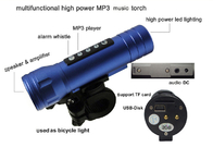 휴대용 스트로브 MP3 선수와 가진 조정가능한 LED 플래쉬 등 토치 YSF - MT08