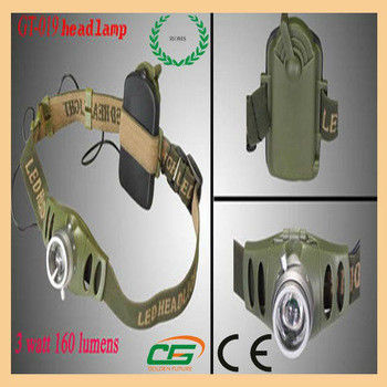 긴 수명 3w Reachargeableled 크리 사람 Headlamp 플라스틱, 고성능 LED Headlamp