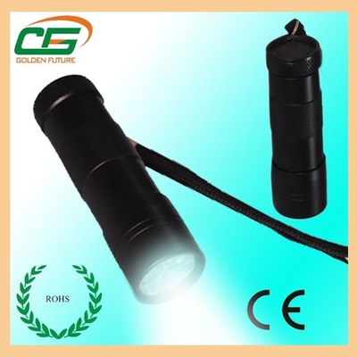 3pcs 1.5V AAA 건전지를 가진 까만 작은 고성능 플래쉬 등