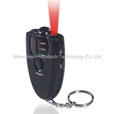 토치 기능을 가진 Keychain 음주 측정기 디지털 방식으로 흡입 알콜 검사자