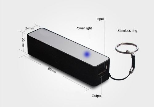 백색 2600mAh 셀룰라 전화 충전소, 휴대용 힘 은행 Keychain 배터리 충전기